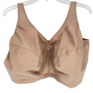 Glamorise MagicLift Wireless Full Figure Support Bra Beige Tan 50J